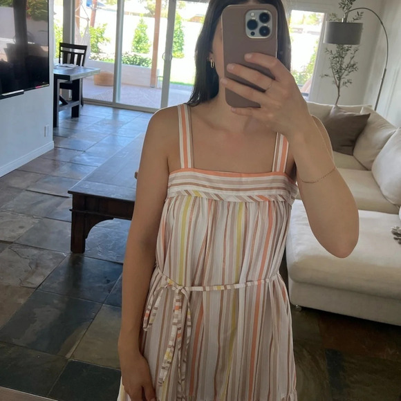 LEMLEM by Liya Kebede NWT Retta Sweepy Striped Metallic Dress - Picture 3 of 8